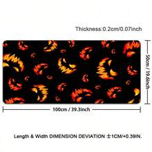 1pc Halloween Design Desk Mat Pumpkin Expression Mouse Pad XXL Large Extended Gaming Mousepad Man Women Office Decor Desk Pad, Big Laptop Computer Keyboard And Mouse Mat With Stitched Edges - View 13