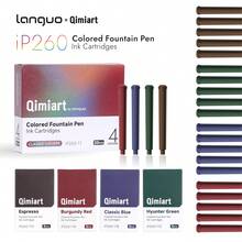 Languo 4-Color Ink Fountain Pen Set, Replaceable Ink Cartridge Fountain Pens, Precision Fine Nib, Wear-Resistant Alloy Nib For Smooth And Stable Writing, Rich Saturated And Transparent Ink Colors, Student Writing, Calligraphy, Drawing, Art, Doodle, Business Gift - Multicolor - View 22