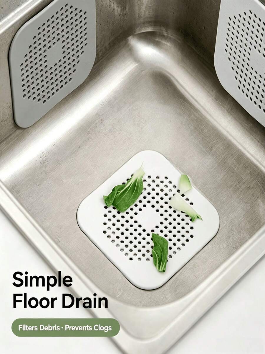 Multi-Piece Silicone Hair Catcher And Drain Stopper, Suitable For Bathtub And Shower, Prevents Clogging And Odor, Sink Anti-Clog Filter, Bathtub Shower Drain Stopper, Drain Cover, Sewage Filter, Bathroom Hair Collector, Kitchen Bathroom Home Supplies - View 1