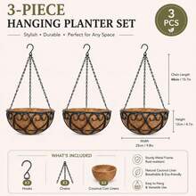 1pc Outdoor Decorative Iron Chain Hanging Flower Basket/Planter, Suitable For BBQ, Gardening, Home Decor, Bird Cage - Multicolor - View 15