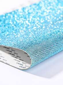 1pc Glitter Crystal Gem Rhinestone Sticker DIY Self-Adhesive Glitter Car Phone Craft Decorative Sticker 7.8 X 9.4 Inch - Multicolor - View 6