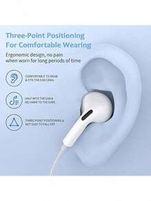 Earbud In-Ear Berkabel USB-C dengan Mikrofon Terintegrasi, Isolasi Kebisingan, Suara Stereo, Kontrol Volume, Earphone Gaming untuk Ponsel & PC, Kompatibel dengan Sebagian Besar Perangkat Jack USB-C, untuk iPhone 15 Pro, 16 Pro Max, 17 Air, Kompatibel dengan Galaxy S25/S24/S23/S22/S21/S20 - View 4