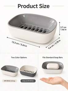 1pc Double Layer Soap Holder Dish, Multi-Functional Bathroom Soap Rack, PP Material, Hollow Double Layer Design, Non-Slip Base, No Soap Residue, Suitable For Bathroom Vanity Or Sink - Multiple Styles - View 7