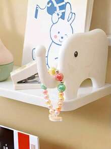 1‑Piece Elephant‑Shaped Storage Rack, Multi‑Function Hole‑Free Organizer. No Drilling Required For Installation. It Provides Tidy Storage Solutions, Ideal For Living Rooms, Kitchens And Bathrooms To Arrange Sundries Neatly. - Multicolor - View 5