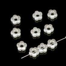 200pcs Beadia 1pack Flower Design DIY Acrylic Beads Valentines - Beige - View 2
