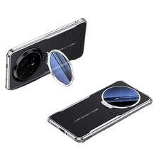 keshengtai Electroplated Frame PU Leather Phone Case, Lens Stand, Hard PC Back Plate Protective Phone Cover Suitable For Honor Magic 7, Magic 7 Pro, Magic 8, Magic 8 Pro - Black - View 4