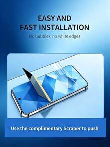 5pcs High Clear Hydrogel Full Coverage Phone Screen Protector Film, Compatible With Infinix Hot 60/50/40 Note/Zero, Anti-Explosion Anti-Scratch, Smooth Oil-Resistant Layer, Easy Installation, Self-Healing Scratches, Soft Film Protector [Non-Glass] - Clear - View 6