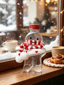 Set Of 2 Christmas Gift Containers (Featuring Snowman, Gingerbread Man, And Christmas Tree-Shaped Bodies, Complete With Scarves); Suitable For DIY Christmas Decorations, Gift Wrapping, Party Favors, New Year's Celebrations, And Birthday Parties. - Multicolor - View 9