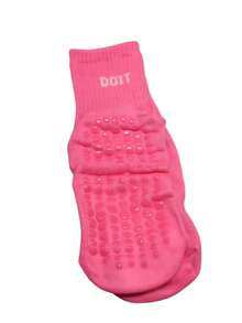 1/5 Pairs Women's Dopamine Letter Non-Slip Silicone Grip Pilates Fitness Loose Knit Breathable Boat Socks - Multicolor - View 12