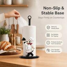 Cute Chef Shaped Kitchen Paper Towel Holder With Tray Design, Freestanding Paper Towel Rack Suitable For Kitchen, Living Room, Dining Room And Bathroom, Combines Decorative And Practical Functions - View 10