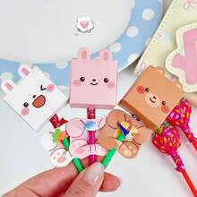 60 buah Kartu Kertas Dekoratif Motif Kartun Lucu, Kartu Kreatif untuk Dekorasi Kotak Hadiah Pesta DIY - A - View 8