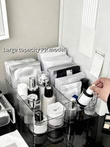Kotak Penyimpanan Kosmetik Transparan yang Dapat Ditumpuk, Laci Penyimpanan Kosmetik, Kotak Display Organizer Kamar Mandi, Kotak Penyimpanan Meja Transparan yang Dapat Ditumpuk, Dapat Menyimpan Lipstik, Perawatan Kulit, Kosmetik, Losion, Parfum, Cocok untuk Meja, Kamar Mandi, Kantor - MultiWarna - View 7