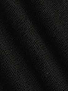 NiceArt Women's Autumn/Winter Vintage Black Contrast Collar Knit Cardigan, Lapel Button Front Long Sleeve Sweater, Suitable For Autumn Outfits, Halloween - Black - View 7