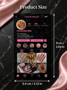 قالب بطاقة عمل فنان أظافر مخصص، تصميم ملف شخصي اجتماعي باللونين الأسود والوردي، بطاقة اتصال صالون شخصية، بطاقة متابعة اجتماعية برمز QR، بطاقة علامة تجارية لفن الأظافر بشكل فراشة، بطاقة عرض محفظة الجمال، قالب قابل للتعديل للاسم والهاتف والموقع والموقع الإلكتروني - متعدد الألوان - مشاهدة 7