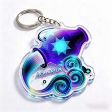 Exquisite 12 Zodiac Acrylic Keychains, Multiple Zodiac Styles Available! High-Transparency Acrylic Material, Vibrant And Delicate Pattern Colors, Smoothly Polished Edges. Paired With Sturdy Metal Key Ring, Resistant To Fading And Breaking. Can Be Hung On Keys, Backpacks, Perfect As Daily Accessories, Also Suitable As Christmas Zodiac Theme Gifts For Friends And Family - one-size - View 14