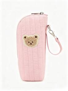 1pc Cartoon Bear Portable Baby Bottle Storage Bag, Outdoor Convenient Style, Can Be Hung On Stroller - Multicolor - View 3