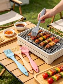 3/2/1 cái cọ phết dầu BBQ mini dùng tại nhà, chất liệu silicone, chịu nhiệt, dễ vệ sinh - Nhiều màu - Xem 3