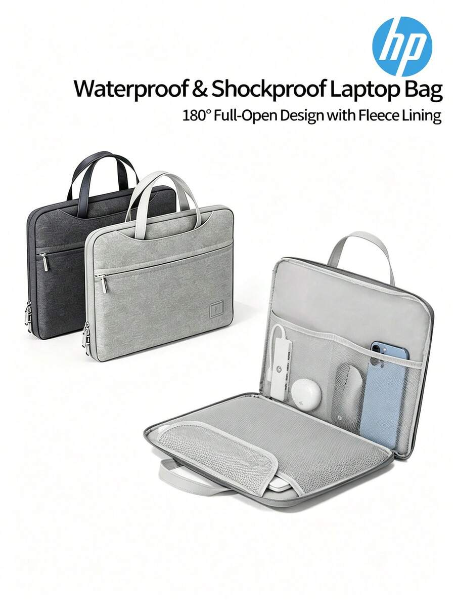 HP Laptop Briefcase, Laptop Storage Bag, Multi-Functional Storage, Work-Ready, Wear-Resistant And Waterproof Fabric - View 1