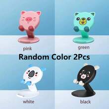 Cute Cartoon Phone Stand, Desktop Folding Tablet Holder, Portable Adjustable Slouchy Bracket, Suitable For Phone/ Video Watching, Live Streaming, Binge Watching, Desktop Storage Stand - A - View 7
