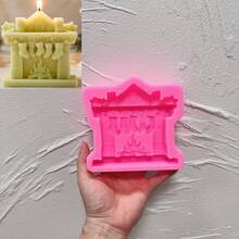 Christmas Gingerbread Train Silicone Mold Christmas Fireplace Shape Candle Mold For Soy Wax Christmas Ornament Effortless Holiday Charm - Multiple Styles - View 15