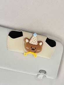 Car-Mounted Glasses Clip Featuring Cute Animals, Multi-Functional Visor Organizer For Sunshade, Tickets And Name Card,Car Interior Sun Visor Accessories - Multicolor - View 14