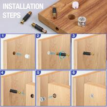 3-In-1 Connector, Cabinet Door Iron Eccentric Wheel, Detachable, Assemblable And Fastening Hardware Connector - Eccentric Wheel Set - View 3