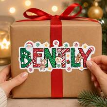 Custom Christmas Name Stickers, Personalized Holiday Letter Decals, Customized Gift Wrap Labels, Customizable Name Stickers For Presents, Christmas Party Decor, Xmas Label Sticke, Holiday Envelope Seals, Holiday Gift Tags 2026,Christmas Gift Stickers - Style B - View 5
