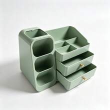 Cosmetic Storage Box For Home Vanity, Large Capacity Lipstick And Skincare Multi-Function Compartment Organizer - View 1