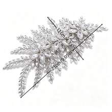 1pc Shiny Elegant Party Iron Headband Bridal Wedding Hair Accessory For All Seasons - Silver - View 7