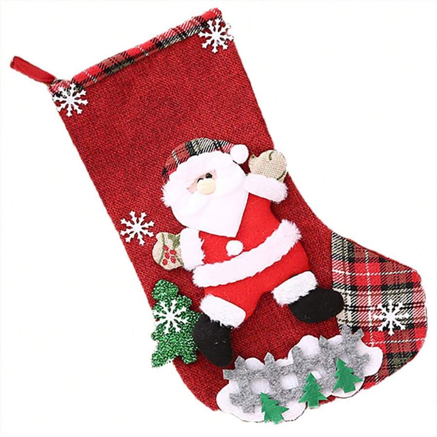 (1pc/Pack) Christmas Decorations, Christmas Stockings, Gift Bags, Christmas Scenes, Window Decorations, Small Hanging Ornaments, Christmas Decor