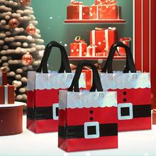 55pcs Set (5pcs Gift Bags + 50pcs Tags) Christmas Gift Bags, Handle Gift Packaging Bags, Santa Claus Design, Party Tote Gift Bags - Multicolor - View 2