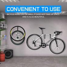 Solid Steel Wall‑Mounted Bike Storage Hook, Bicycle Wheel Hanger Bracket With Soft Anti‑Scratch Pad For Spare Tire Storage - 1pc - View 5