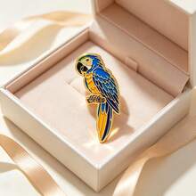 Vivid Macaw Parrot Enamel Brooch Pins, Colorful Bird Lapel Badge, Fashion Decor Pins For Bag Jacket Hat, Unique Gift For Animal Enthusiasts - Multicolor - View 7