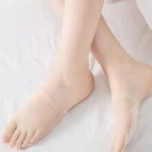 4/10/20 Pairs Ultra-Thin Women's Low-Cut High Heel Sandals Invisible Silicone Anti-Slip Half-Foot Socks - Multicolor - View 4