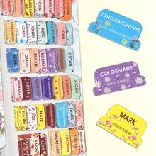 Bible Tabs (Pastel Bloom) - Nourishing The Soul Book Summary - 66 Tear-Off Laminated Bible Tabs (Large Print), Bible Book Tabs, Women's Bible Study, Bible Book Tabs, School Supplies, Back To School - Multicolor - View 6