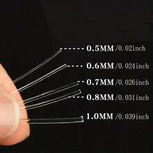 0.4-1.5mm Transparent Round Crystal Beading Elastic Cord, DIY Bracelet Necklace Jewelry Making Accessory - Multicolor - View 5