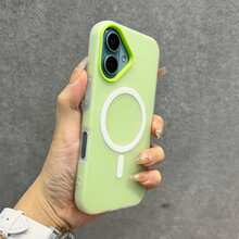 Summer Fresh Color Jelly 2-In-1 Magnetic Phone Case Compatible With Iphone 16 17 16e 17e, Matte Feel Anti-Drop Hard Shell Compatible With Iphone 15 14 13 11 16 Pro Max 17 Pro Max 18 Pro Max 12 - Green - View 11
