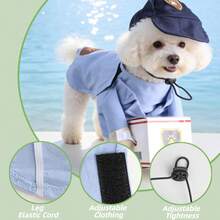 BJAYPET Pet Courier Costume Funny Dog Outfit 3D Handheld Delivery Box Role Play Costume For Holiday Party Travel Photography Fun Dog Cosplay Outfit Set With Hat - Blue - View 10