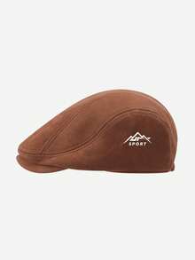 1pc Autumn/Winter Suede Beret Hat, Unisex Vintage Versatile British Style Newsboy Cap, Suitable For Daily Wear - Multicolor - View 10