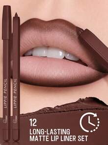 Pudaier 2 Buah Pensil Bibir Matte - Tahan Air, Tahan Lama, Tutup Mudah Diasah untuk Tampilan Riasan 3D, Warna Berry Tidak Lengket, Cocok untuk Semua Jenis Kulit - Hadiah Riasan Sempurna untuk Wanita - 02+10 - View 7