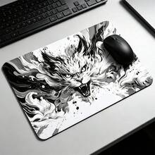 Gaming Mouse Pad XL Extended Anime Mouse Pad, Large Cute Kawaii Big Computer Mouse Mat Desk Pad With Non-Slip Rubber Base And Stitched Edge For Home Office -Black White Cat - View 9