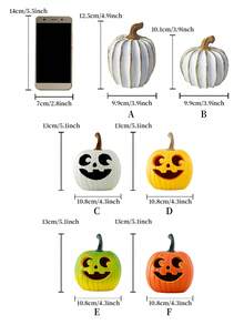 1pc Pumpkin Decor, Suitable For Harvest Season And Halloween, Creative Minimalist Exquisite Design, Resin Craft Desktop Ornament, Suitable For Home Interior, Tea Room, Office, Hotel, Cabinet Display, Holiday And Party Decoration - Pumpkin - View 12