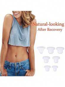 5pcs/7pcs/12pcs/Set Silicone Belly Button Shaper Regular Concave Navel Trainer Soft Piercing Plug Body Shaper For Women - Clear - View 3