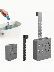 Modern Adjustable Toilet Tank Cleaning Basket, All-Season Use, Hook-Style, 7-Level Height Adjustable Toilet Cleaning Tablet Holder, Slow-Release Rust Prevention, Easy Installation, Bathroom Accessory - Multicolor - View 6