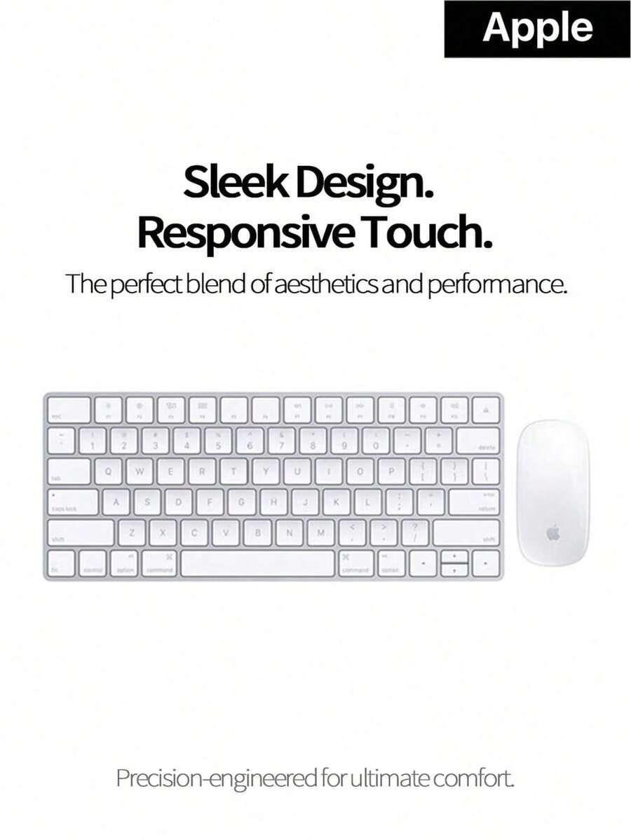 Apple Wireless Keyboard And Mouse Combo, Bluetooth Rechargeable Long Battery Life Keyboard + Multi-Touch Mouse, Comfortable Typing With Good Key Travel, Compatible With Mac/IPad/IPhone For Office, Gaming, And Portable Use - View 1