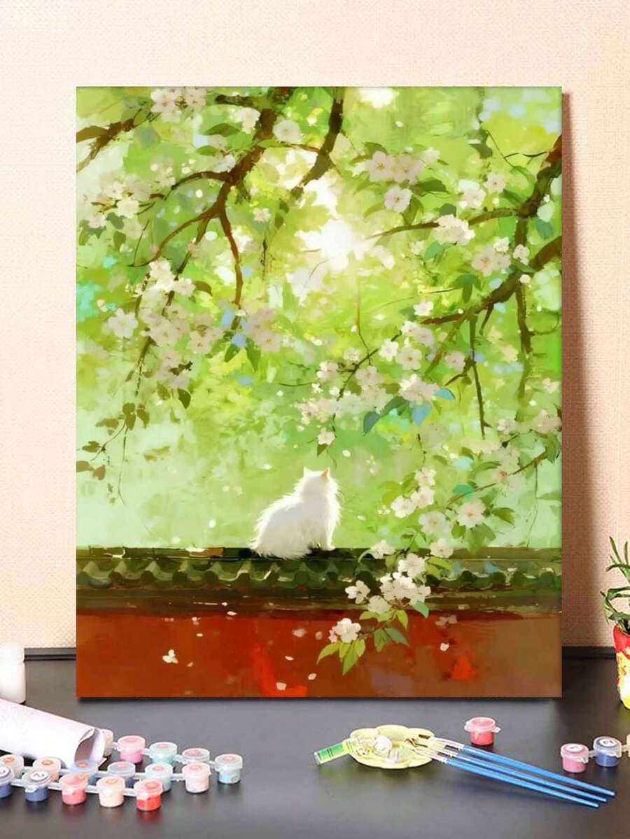 Exquisite Landscape Digital Oil Painting, DIY Canvas Art, Suitable For Adult Beginners, Wall Decor Holiday Gift, Includes Oil Painting Tools