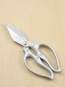 Thick Handle Large Mouth Kitchen Scissors, Chicken Bone Shears, Stainless Steel Fish Scale Scraper, Multi-Function 3-In-1 Scissors, Can Open Nuts, Open Bottles And Scrape Fish Scales, Practical Kitchen Scissors - Multicolor - View 8