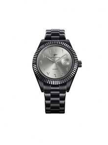 RICECGO Unisex Quartz Watch With Adjustable Black Strap, Round Dial, Casual Sports Fashion Design, Suitable For Daily Wear And Birthday Gift - Black - View 14