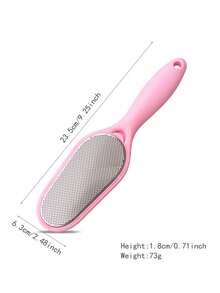 Pink Gourd-Shaped Dual-Use Foot File, Detachable Metal Brush For Easy Cleaning And Maintenance, Sandpaper Foot Scrub Suitable For More Skin Scenarios - Pink - View 6