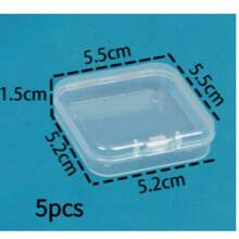 2pcs/5pcs Kotak Penyimpanan Perhiasan Persegi Transparan Portabel, Kotak Penyimpanan Perhiasan Multifungsi untuk Anting, Tusuk, Kalung, Kotak Display Perhiasan dengan Penutup Anti Debu - Clear - View 11